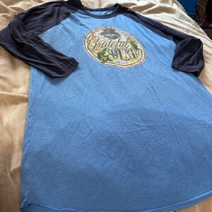 Grateful Dead  Blue and Black Graphic Concert Tee L